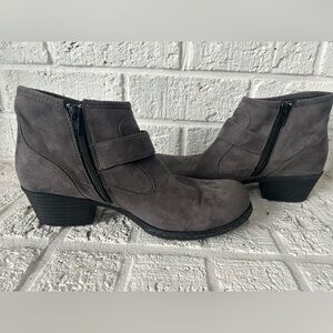 B.O.C. ankle booties gray suede size 9